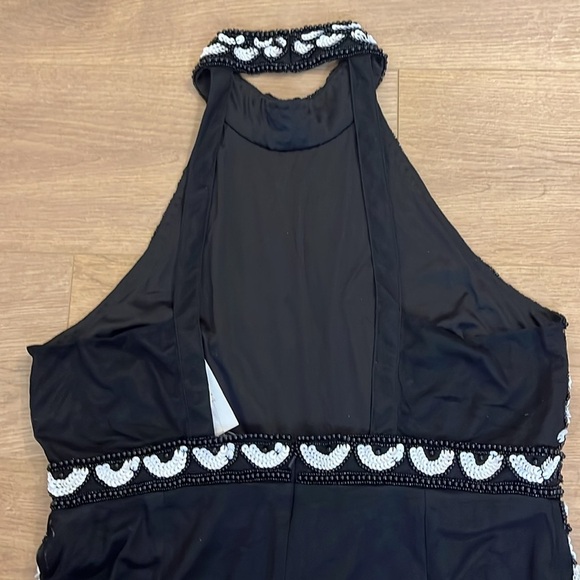 ASOS | New Haley sequin & beaded short romper Halter neckline Women’s size 14 - Picture 7 of 14